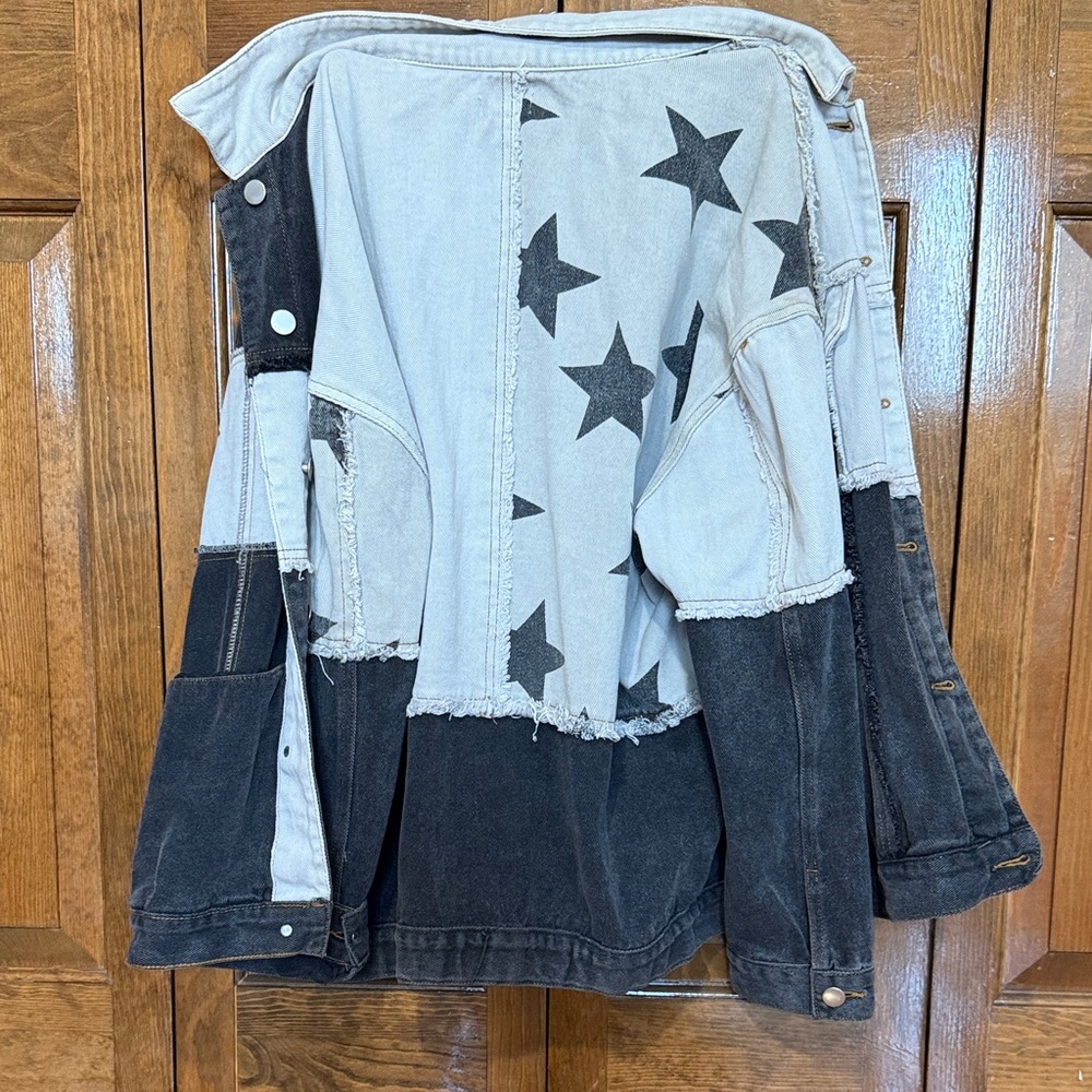 Star Pattern Denim Jacket